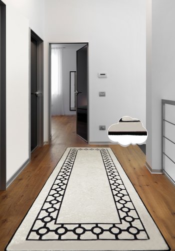 TEPPI Bague Hall gulvtppe, m. mnster, rektangulr - multifarvet polyester (80x200)