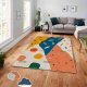 TEPPI ASR gulvtppe, m. mnster, rektangulr - multifarvet polyester (160x230)