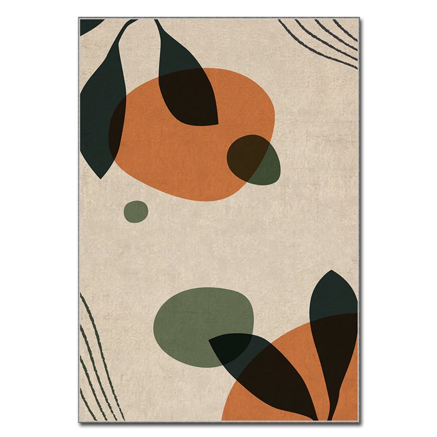 TEPPI ASR gulvtppe, m. mnster, rektangulr - multifarvet polyester (160x230)