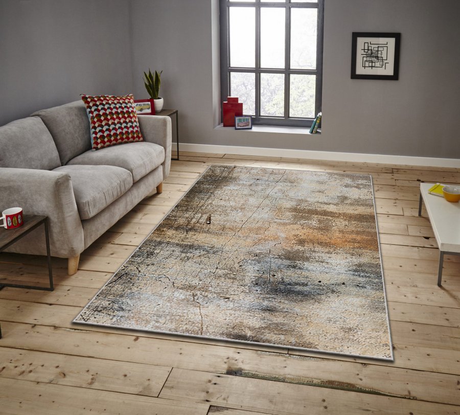 TEPPI ASR gulvtppe, m. mnster, rektangulr - multifarvet polyester (160x230)