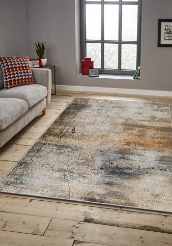 TEPPI ASR gulvtppe, m. mnster, rektangulr - multifarvet polyester (180x280)