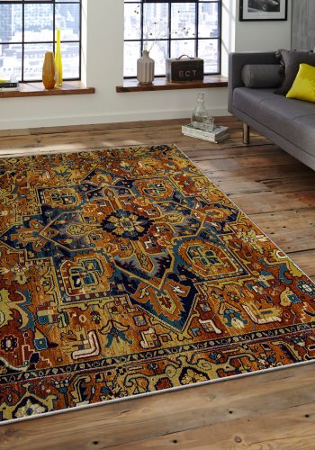 TEPPI ASR gulvtppe, m. mnster, rektangulr - multifarvet polyester (160x230)