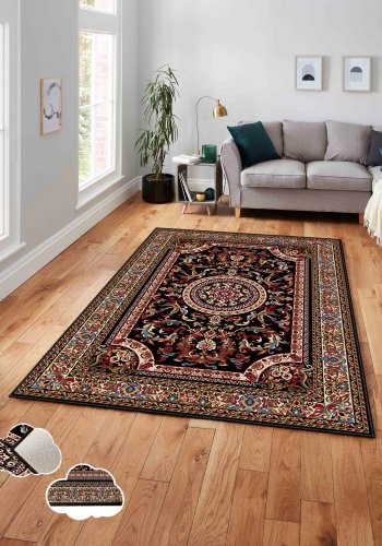 TEPPI ASR gulvtppe, m. mnster, rektangulr - multifarvet polyester (160x230)