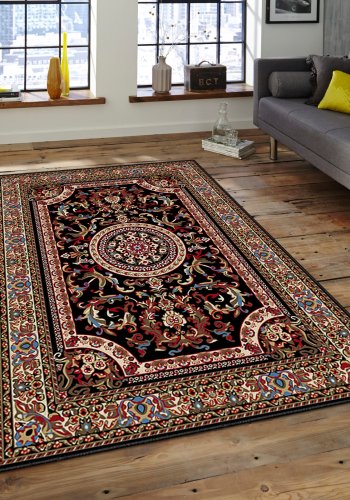 TEPPI ASR gulvtppe, m. mnster, rektangulr - multifarvet polyester (160x230)