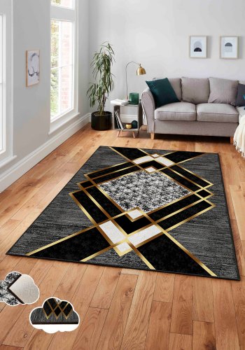 TEPPI ASR gulvtppe, m. mnster, rektangulr - multifarvet polyester (160x230)