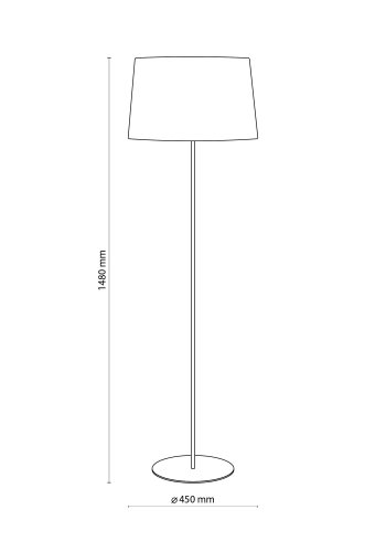 TK Maja gulvlampe - hvid stof og hvidt metal