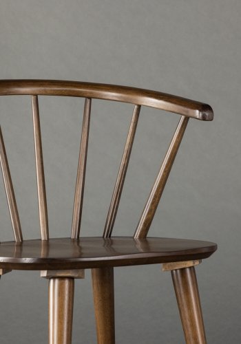 VENTURE DESIGN Bobby spisebordsstol, m. armln - mocca gummitr