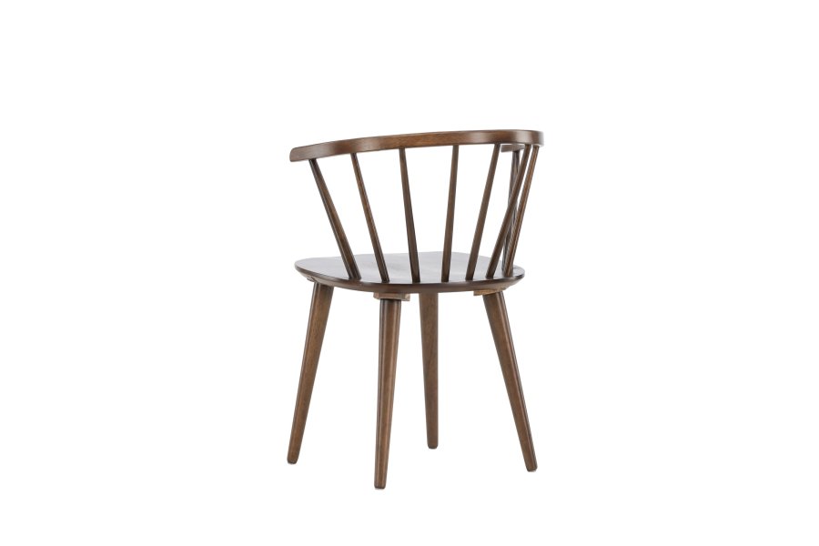 VENTURE DESIGN Bobby spisebordsstol, m. armln - mocca gummitr