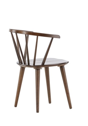 VENTURE DESIGN Bobby spisebordsstol, m. armln - mocca gummitr