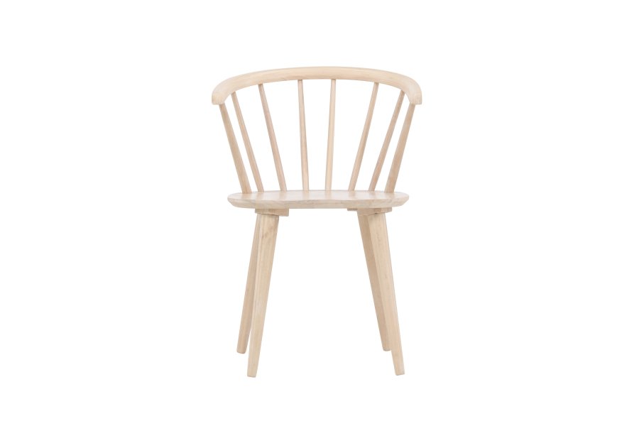 VENTURE DESIGN Bobby spisebordsstol, m. armln - hvidvasket gummitr