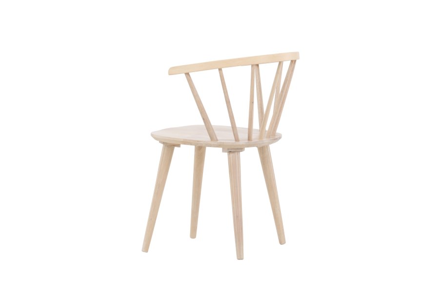 VENTURE DESIGN Bobby spisebordsstol, m. armln - hvidvasket gummitr