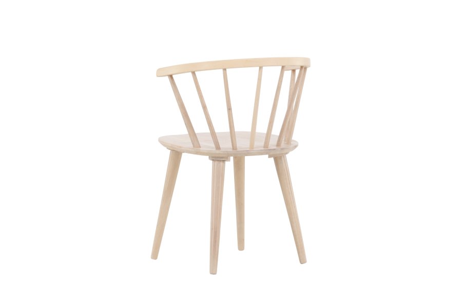 VENTURE DESIGN Bobby spisebordsstol, m. armln - hvidvasket gummitr