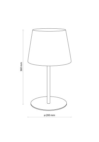 TK Maja bordlampe - sort stof og sort metal