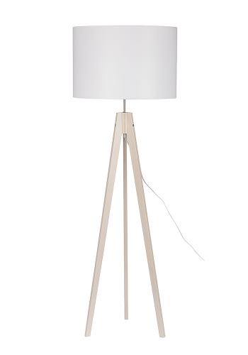  TK Dove brnelampe - hvid stof og natur tr