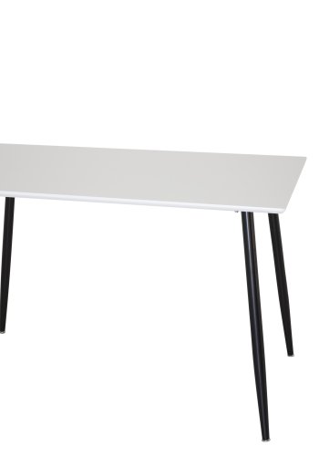 VENTURE DESIGN Polar spisebord, rektangulr - hvid MDF og sort stl (120x80)