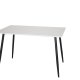 VENTURE DESIGN Polar spisebord, rektangulr - hvid MDF og sort stl (120x80)