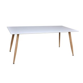 VENTURE DESIGN Polar spisebord, rektangulr - hvid MDF og natur stl (90x180)