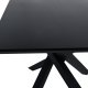 VENTURE DESIGN Piazza spisebord, rektangulr - sort finér og sort stl (180x90)