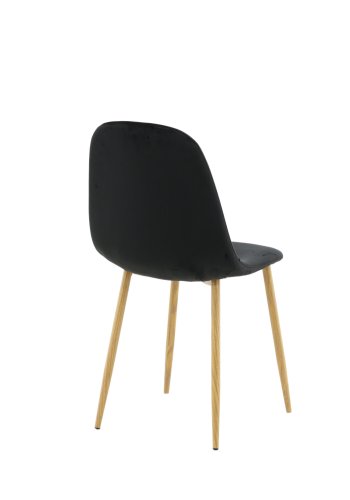 VENTURE DESIGN Polar spisebordsstol - sort polyester fljl og egelook stl