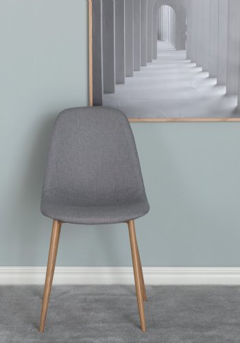 VENTURE DESIGN Polar spisebordsstol - gr polyester og egelook stl