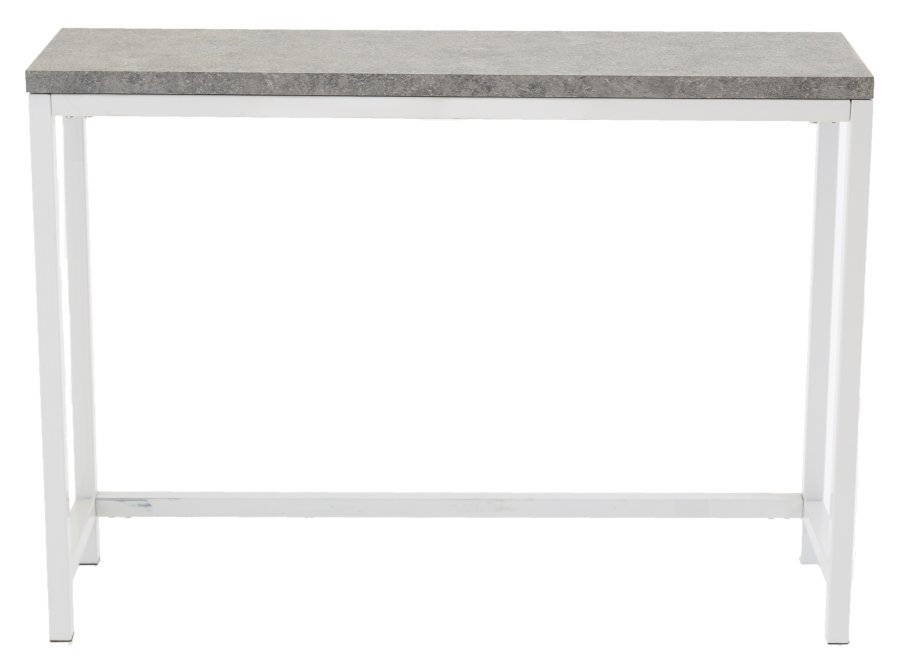 VENTURE DESIGN Rise sidebord, rektangulr - betongr papirlaminat og hvid stl (110x30)