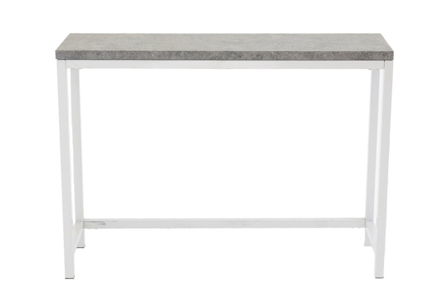 VENTURE DESIGN Rise sidebord, rektangulr - betongr papirlaminat og hvid stl (110x30)