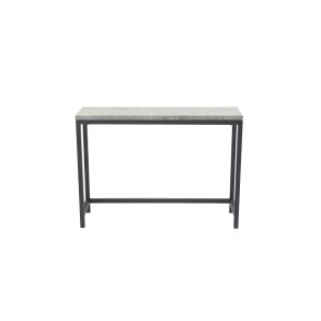 VENTURE DESIGN Rise sidebord, rektangulr - betongr papirlaminat og sort stl (110x30)