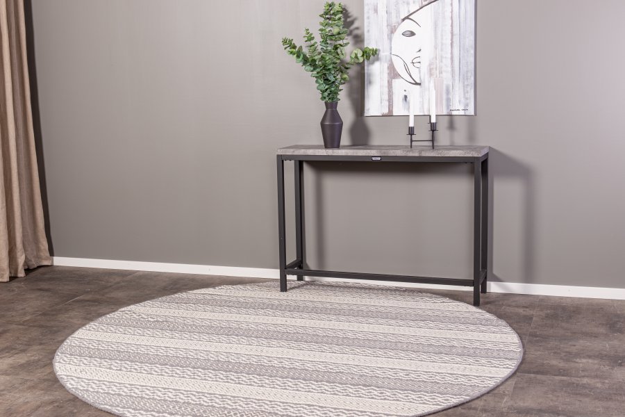 VENTURE DESIGN Rise sidebord, rektangulr - betongr papirlaminat og sort stl (110x30)