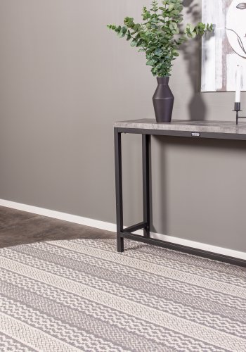 VENTURE DESIGN Rise sidebord, rektangulr - betongr papirlaminat og sort stl (110x30)