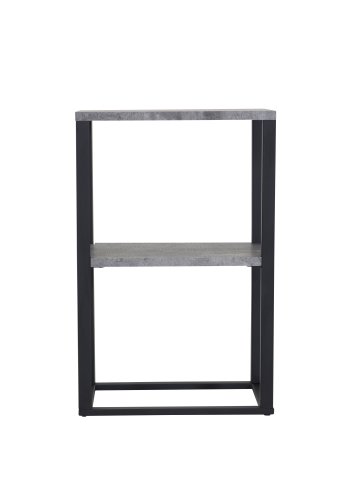 VENTURE DESIGN Rise sidebord, m. 1 hylde - betongr papirlaminat og sort stl (45x30)