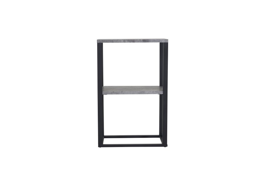 VENTURE DESIGN Rise sidebord, m. 1 hylde - betongr papirlaminat og sort stl (45x30)