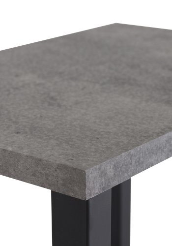 VENTURE DESIGN Rise sidebord, m. 1 hylde - betongr papirlaminat og sort stl (45x30)