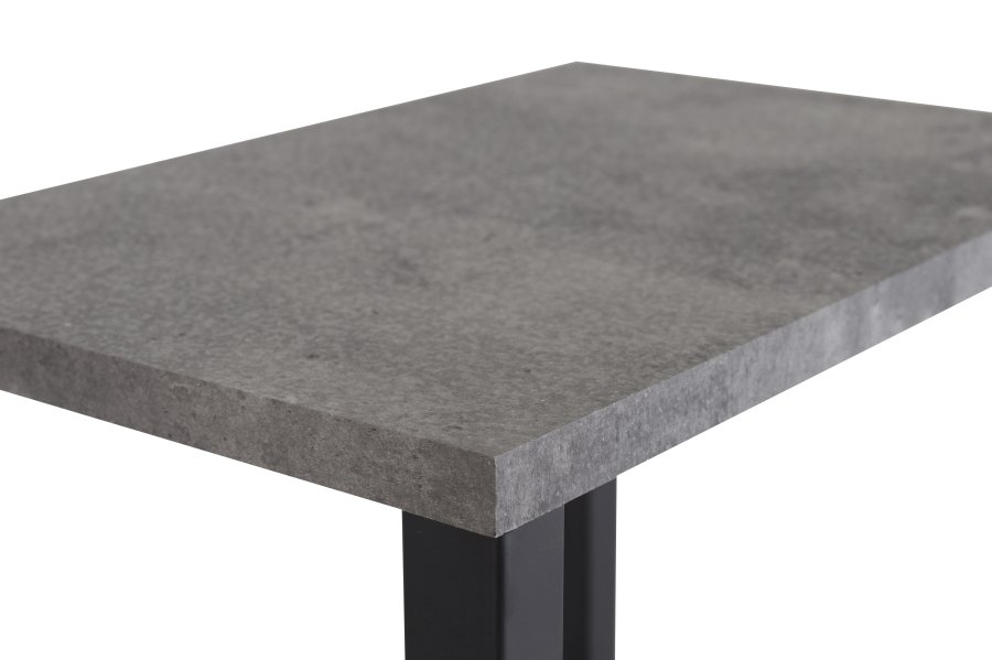 VENTURE DESIGN Rise sidebord, m. 1 hylde - betongr papirlaminat og sort stl (45x30)