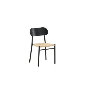 VENTURE DESIGN Polly spisebordsstol - rattan og sort MDF med finér/metal