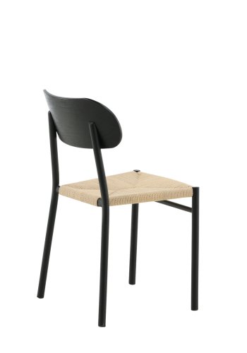 VENTURE DESIGN Polly spisebordsstol - rattan og sort MDF med finér/metal