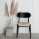 VENTURE DESIGN Polly spisebordsstol - rattan og sort MDF med finér/metal