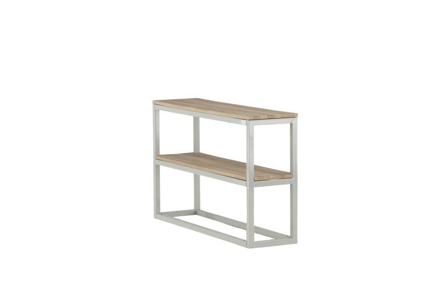 VENTURE DESIGN Rise sidebord, m. 1 hylde - natur askepapirlaminat og gr stl (110x30)