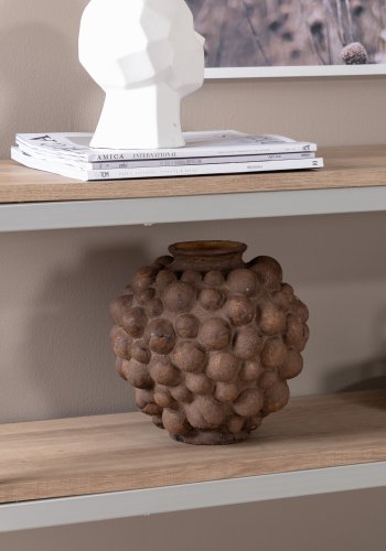 VENTURE DESIGN Rise sidebord, m. 1 hylde - natur askepapirlaminat og gr stl (110x30)