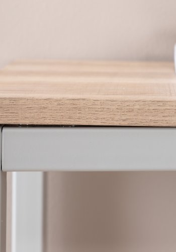 VENTURE DESIGN Rise sidebord, m. 1 hylde - natur askepapirlaminat og gr stl (110x30)