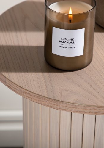 VENTURE DESIGN Bianca sidebord, rund - hvidkalket finér (40)