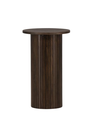 VENTURE DESIGN Bianca sidebord, rund - mokka finér (40)