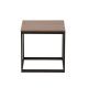 VENTURE DESIGN Arbor sidebord, kvadratisk - mrkebrun MDF og sort stl (50x50)