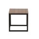 VENTURE DESIGN Arbor sidebord, kvadratisk - mrkebrun MDF og sort stl (50x50)