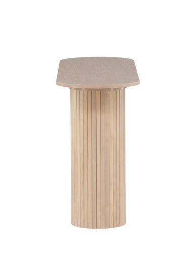 VENTURE DESIGN Bianca konsolbord, oval - hvidkalket finér (130x40)