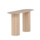VENTURE DESIGN Bianca konsolbord, oval - hvidkalket finér (130x40)