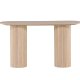 VENTURE DESIGN Bianca konsolbord, oval - hvidkalket finér (130x40)