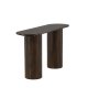 VENTURE DESIGN Bianca konsolbord, oval - mokka finér (130x40)