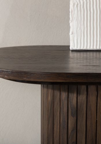 VENTURE DESIGN Bianca konsolbord, oval - mokka finér (130x40)