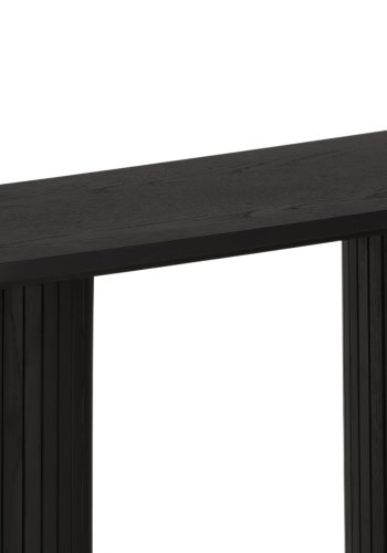 VENTURE DESIGN Bianca konsolbord, oval - sort finér (130x40)