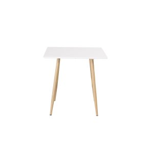VENTURE DESIGN Polar spisebord, kvadratisk - hvid MDF og egelook stl (75x75)